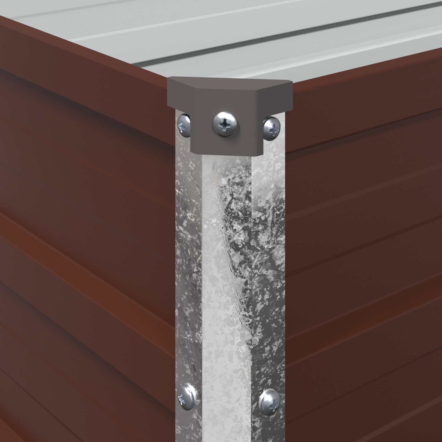 Raised Garden Bed Brown 320 x 80 x 55 cm cold-rolled steel