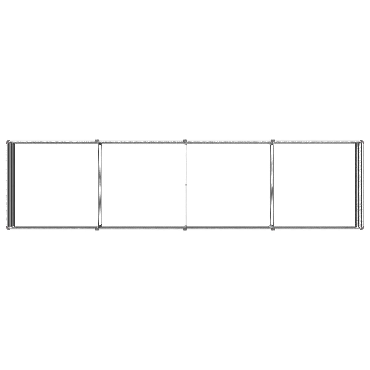 Raised Garden Bed Silver 320 x 80 x 55 cm galvanized