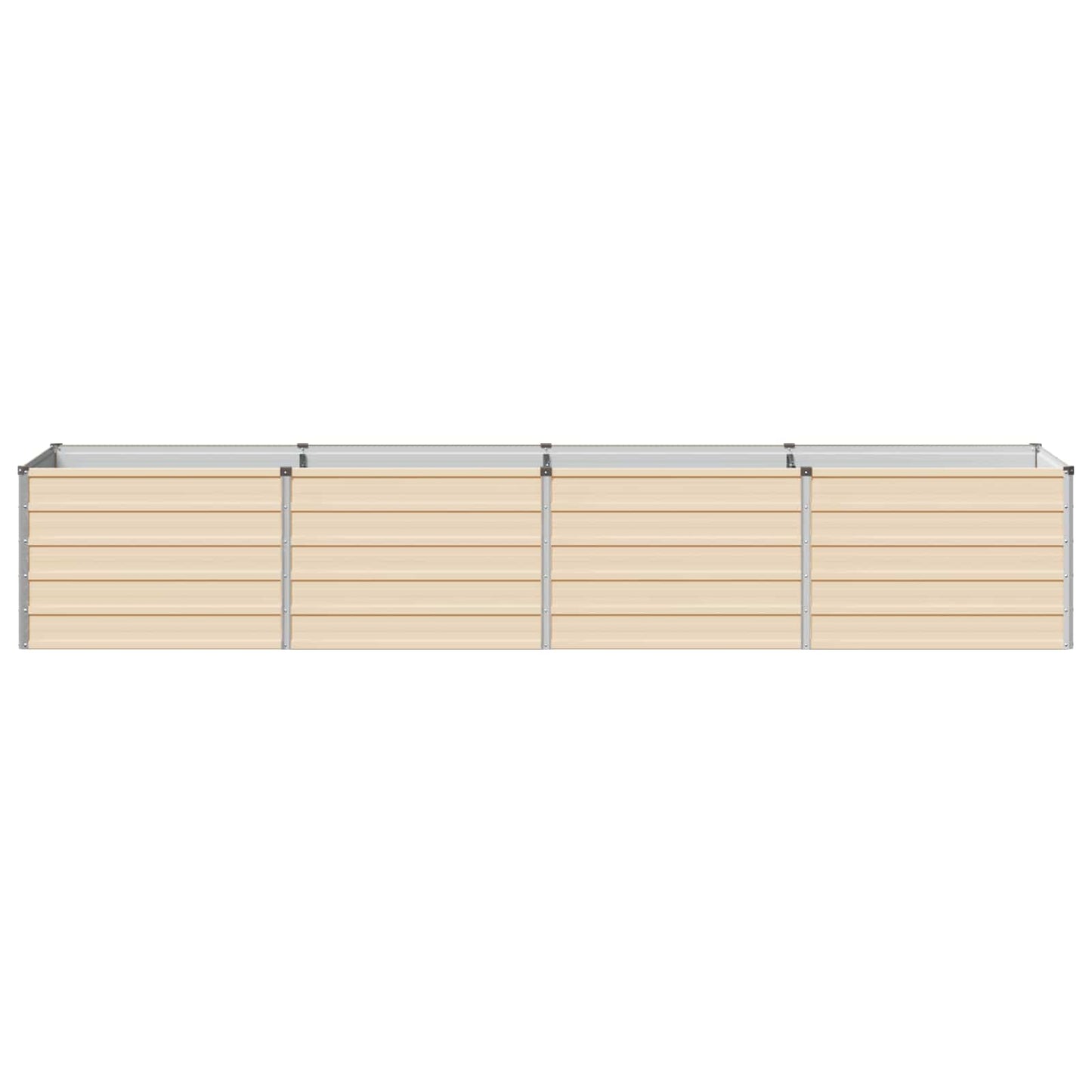 Raised Garden Bed Ivory 320 x 80 x 55 cm cold-rolled steel