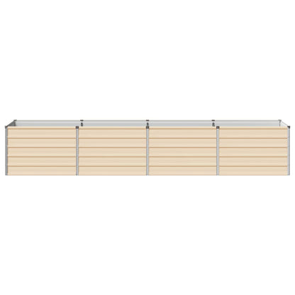 Raised Garden Bed Ivory 320 x 80 x 55 cm cold-rolled steel
