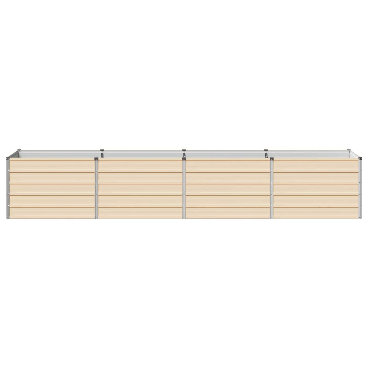 Raised Garden Bed Ivory 320 x 80 x 55 cm cold-rolled steel