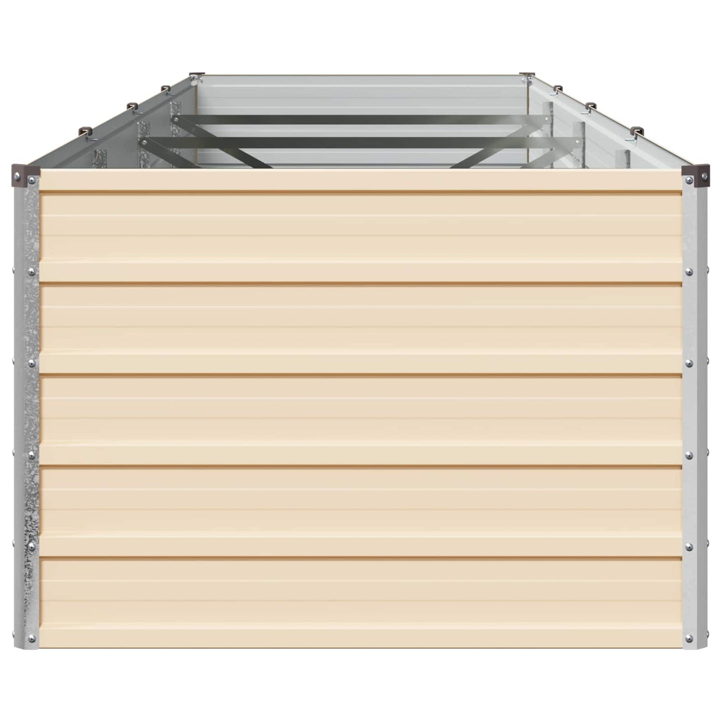 Raised Garden Bed Ivory 320 x 80 x 55 cm cold-rolled steel