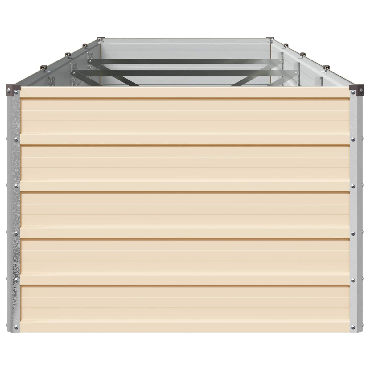 Raised Garden Bed Ivory 320 x 80 x 55 cm cold-rolled steel