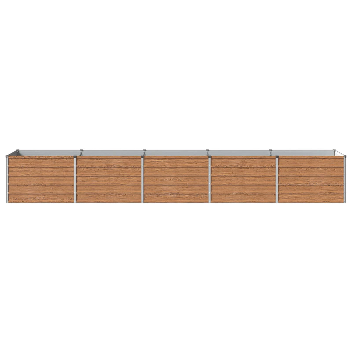 Raised Garden Bed Wood Brown 400 x 80 x 55 cm cold-rolled steel