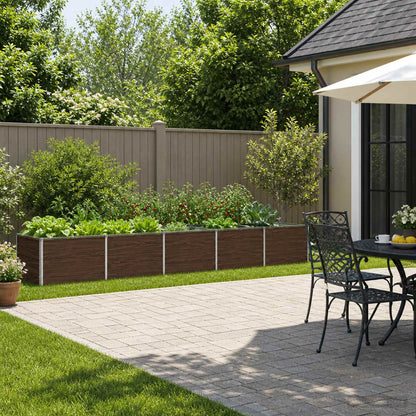 Raised Garden Bed Black 400 x 80 x 55 cm cold-rolled steel