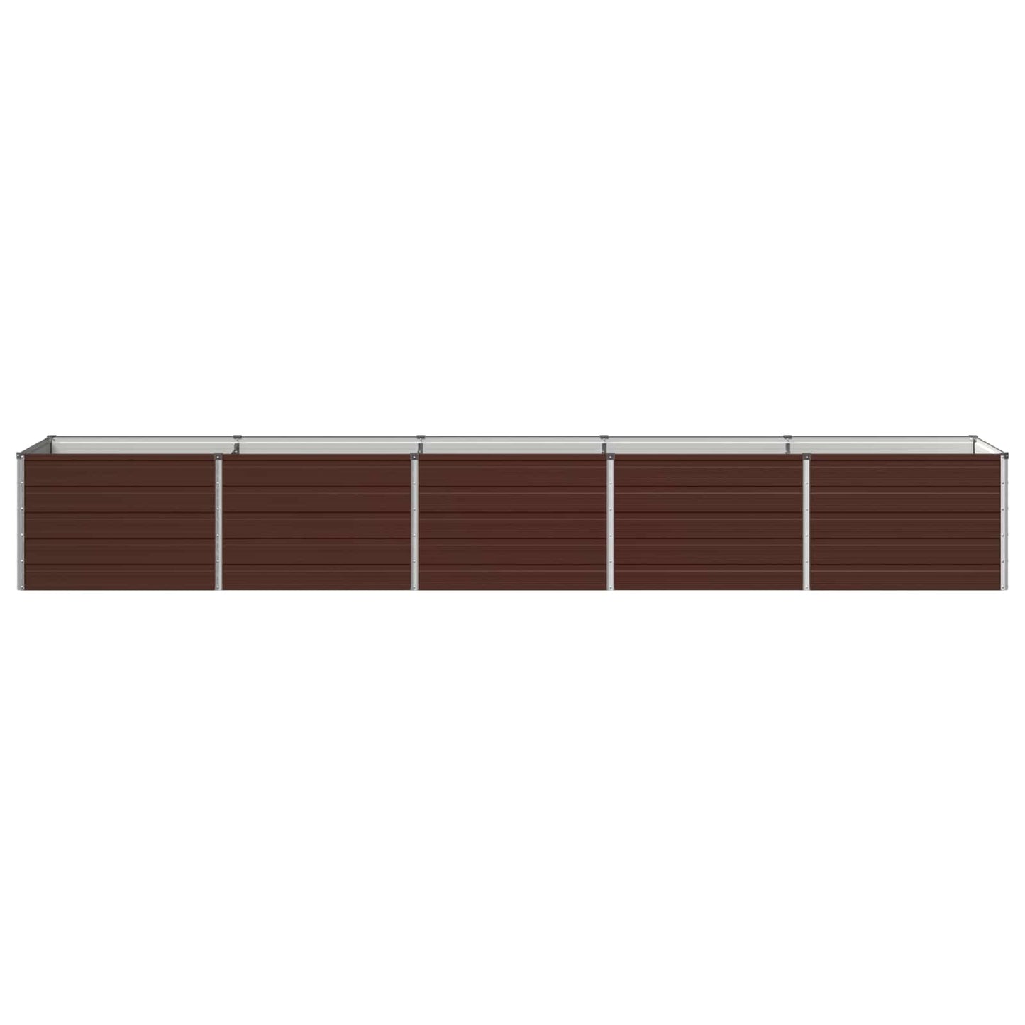 Raised Garden Bed Brown 400 x 80 x 55 cm cold-rolled steel
