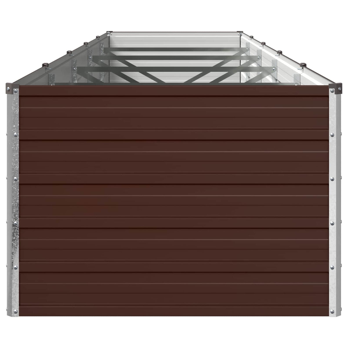 Raised Garden Bed Brown 400 x 80 x 55 cm cold-rolled steel