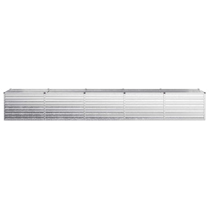 Raised Garden Bed Silver 400 x 80 x 55 cm galvanized