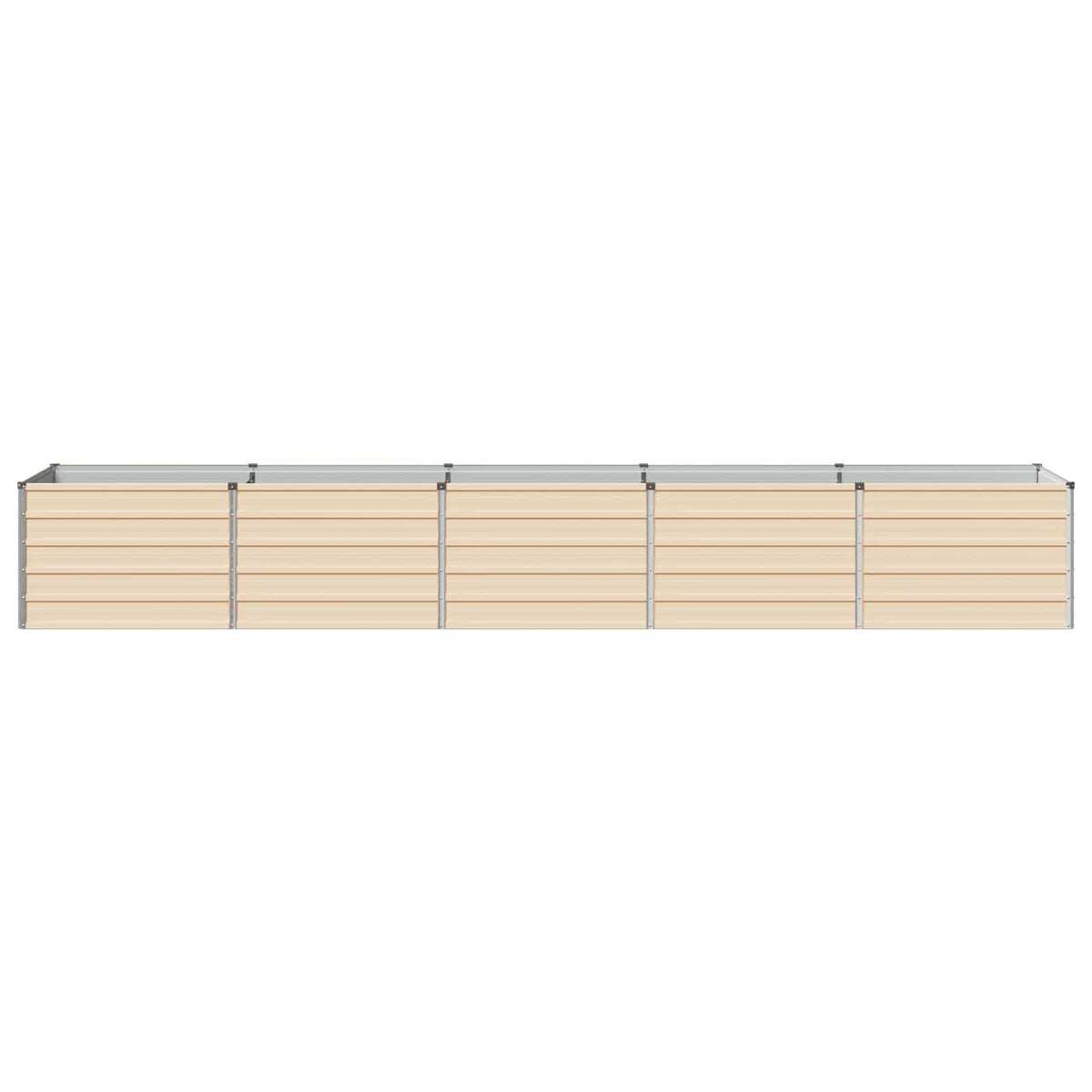 Raised Garden Bed Ivory 400 x 80 x 55 cm cold-rolled steel