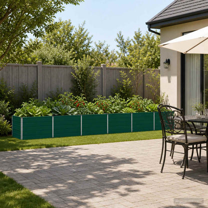 Raised Garden Bed Green 480 x 80 x 55 cm cold-rolled steeel