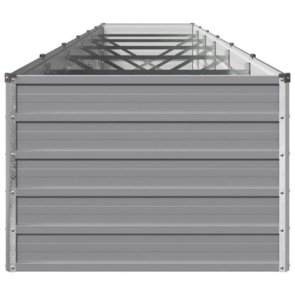 Raised Garden Bed Grey 480 x 80 x 55 cm cold-rolled steel
