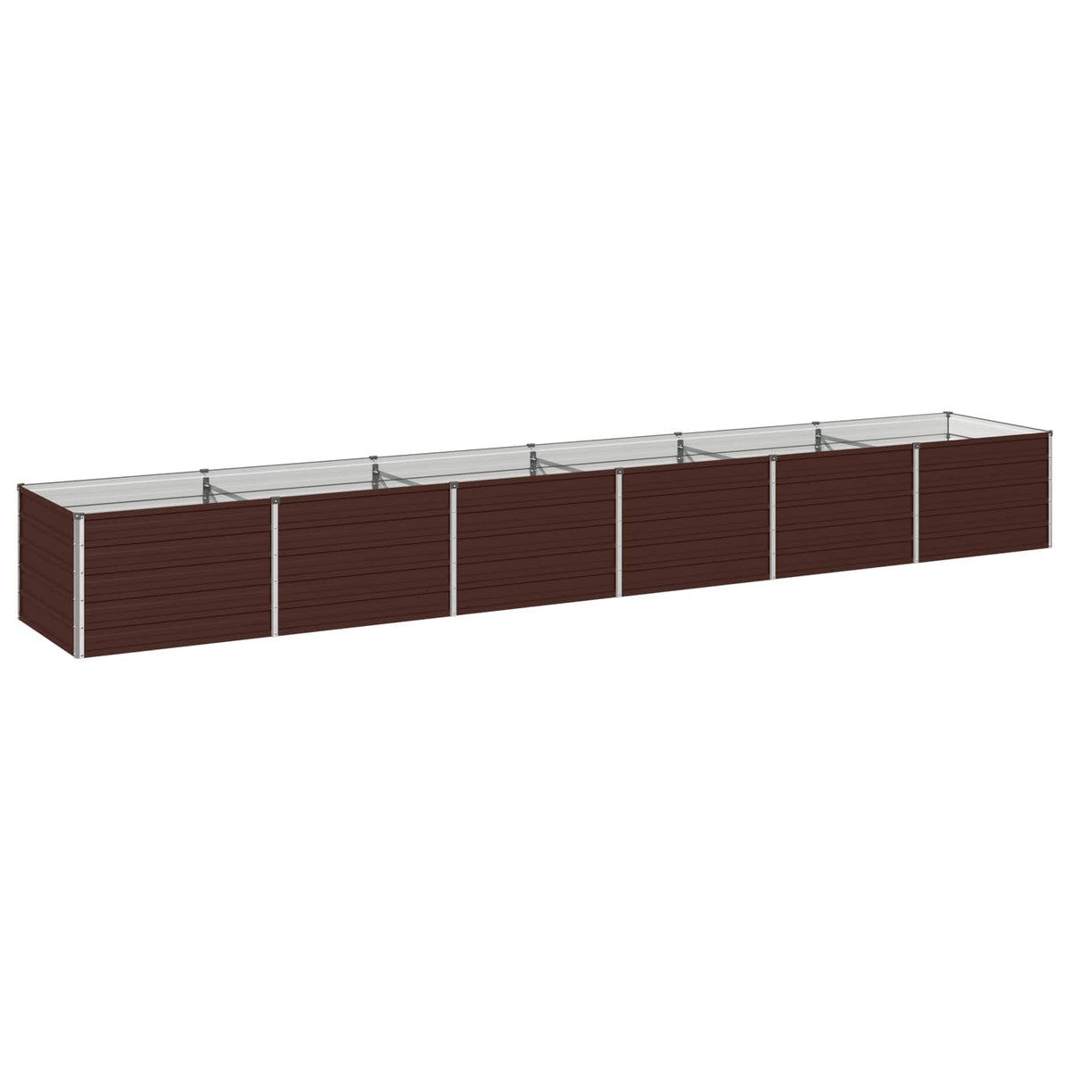 Raised Garden Bed Brown 480 x 80 x 55 cm cold-rolled steel