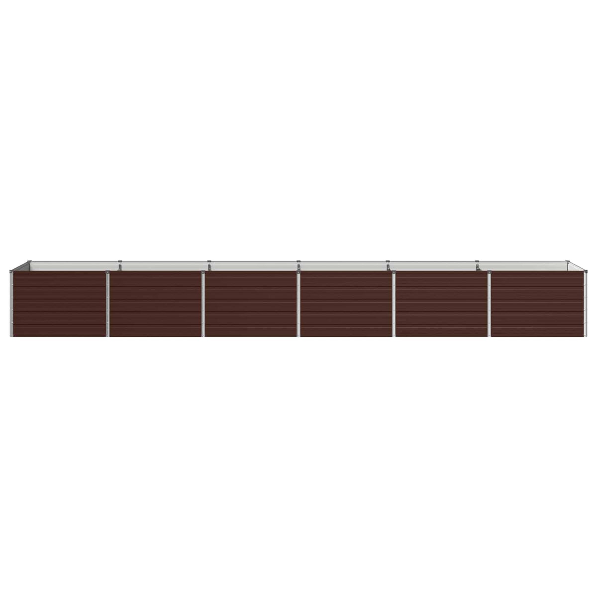 Raised Garden Bed Brown 480 x 80 x 55 cm cold-rolled steel