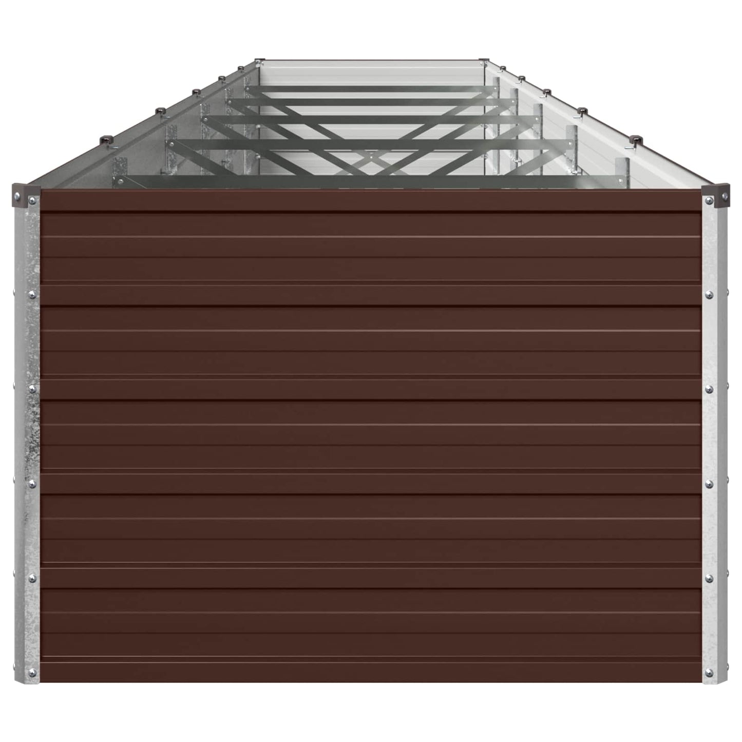 Raised Garden Bed Brown 480 x 80 x 55 cm cold-rolled steel