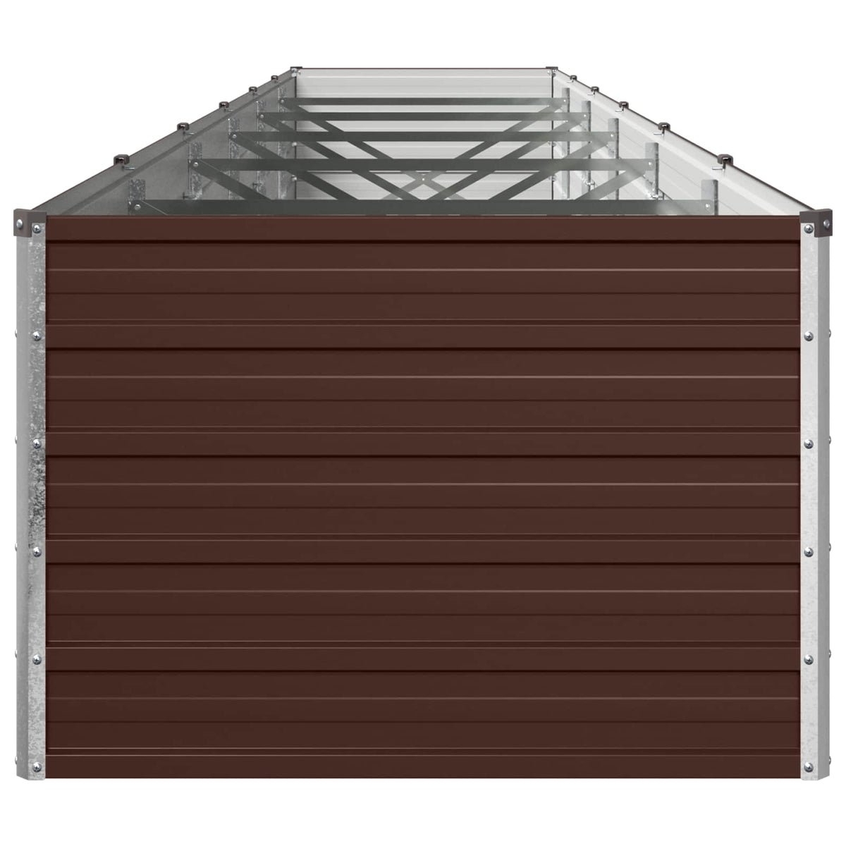 Raised Garden Bed Brown 480 x 80 x 55 cm cold-rolled steel