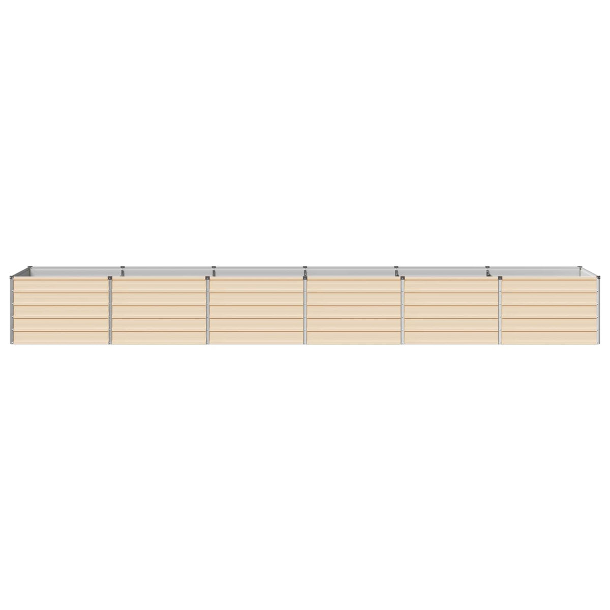 Raised Garden Bed Ivory 480 x 80 x 55 cm cold-rolled steel