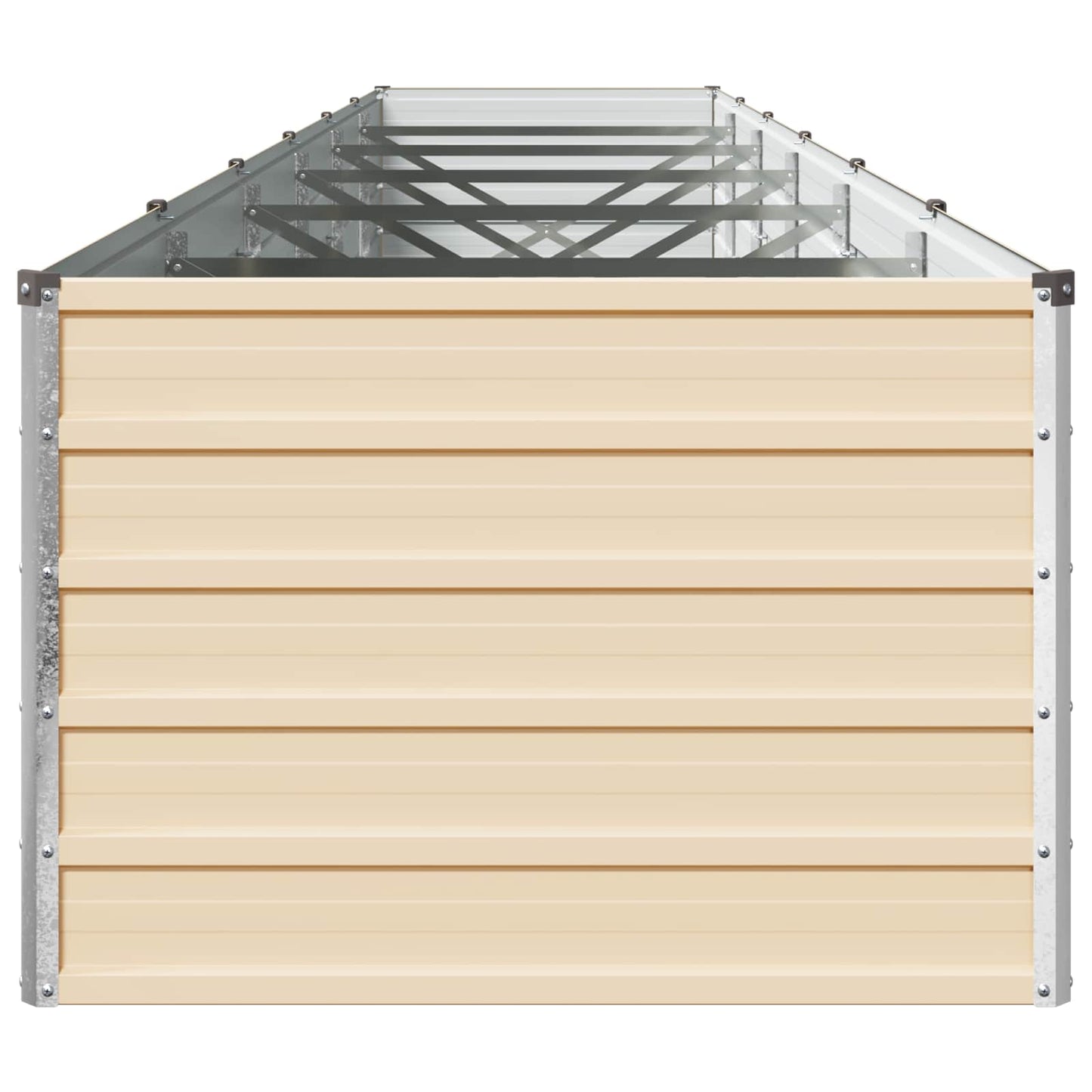 Raised Garden Bed Ivory 480 x 80 x 55 cm cold-rolled steel