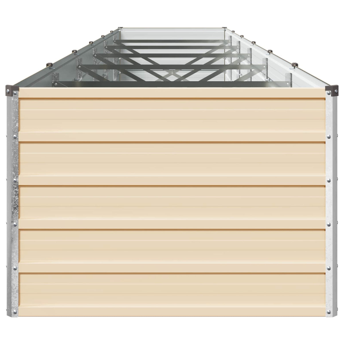 Raised Garden Bed Ivory 480 x 80 x 55 cm cold-rolled steel