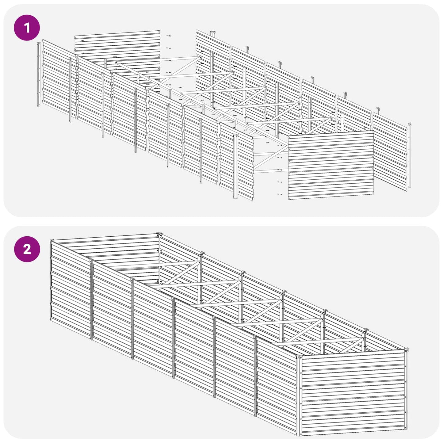 Raised Garden Bed Pastel Green 480 x 80 x 55 cm