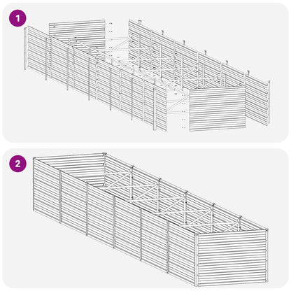 Raised Garden Bed Pastel Green 480 x 80 x 55 cm