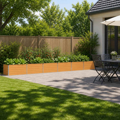 Raised Garden Bed Natural 600 x 80 x 55 cm cold-rolled steel