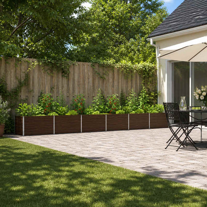 Raised Garden Bed Black 600 x 80 x 55 cm cold-rolled steel