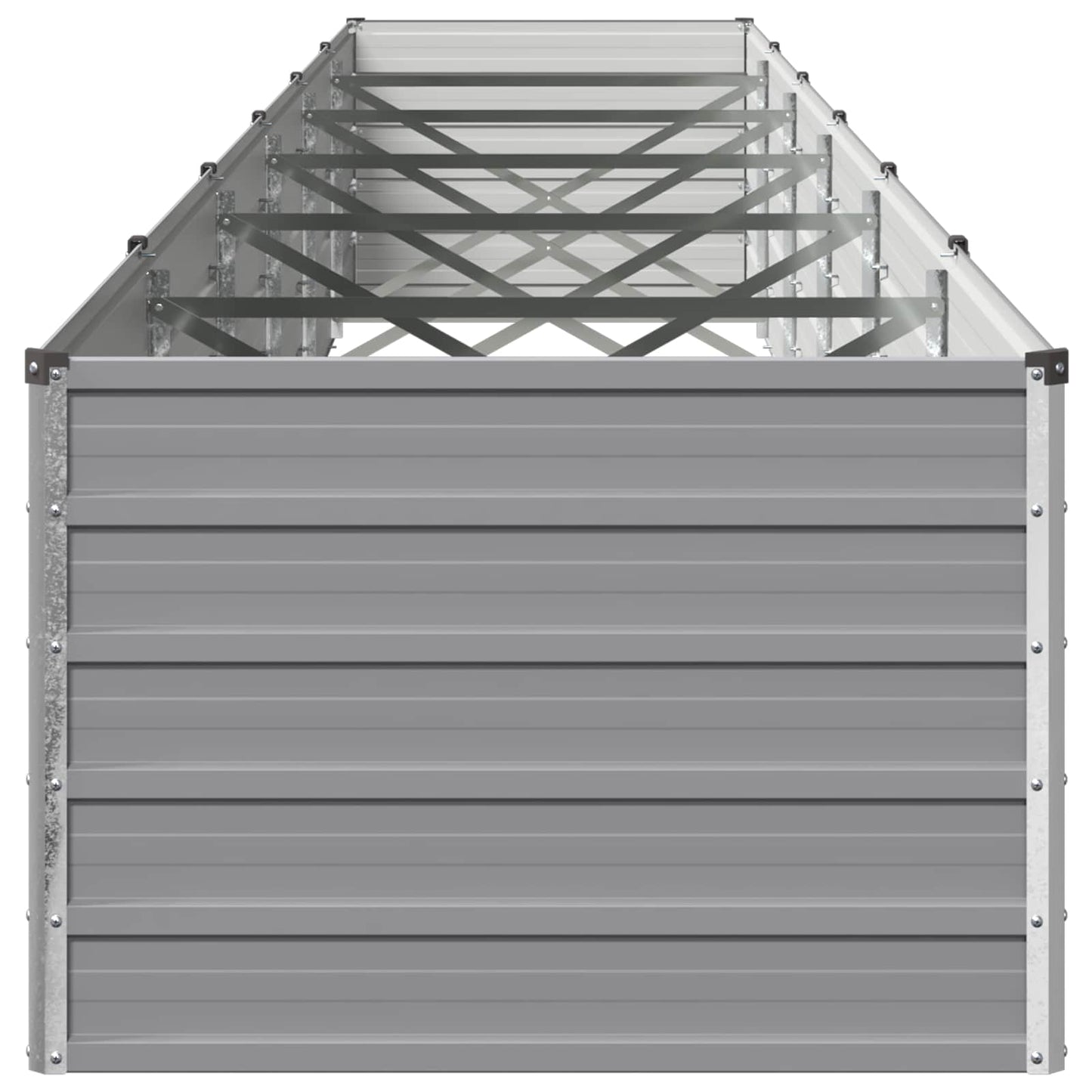 Raised Garden Bed Grey 600 x 80 x 55 cm cold-rolled steel