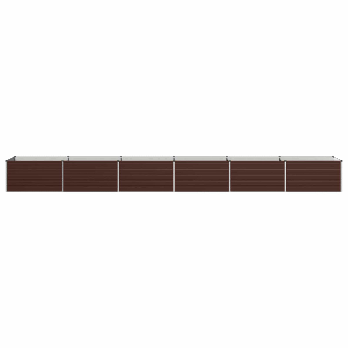 Raised Garden Bed Brown 600 x 80 x 55 cm cold-rolled steel