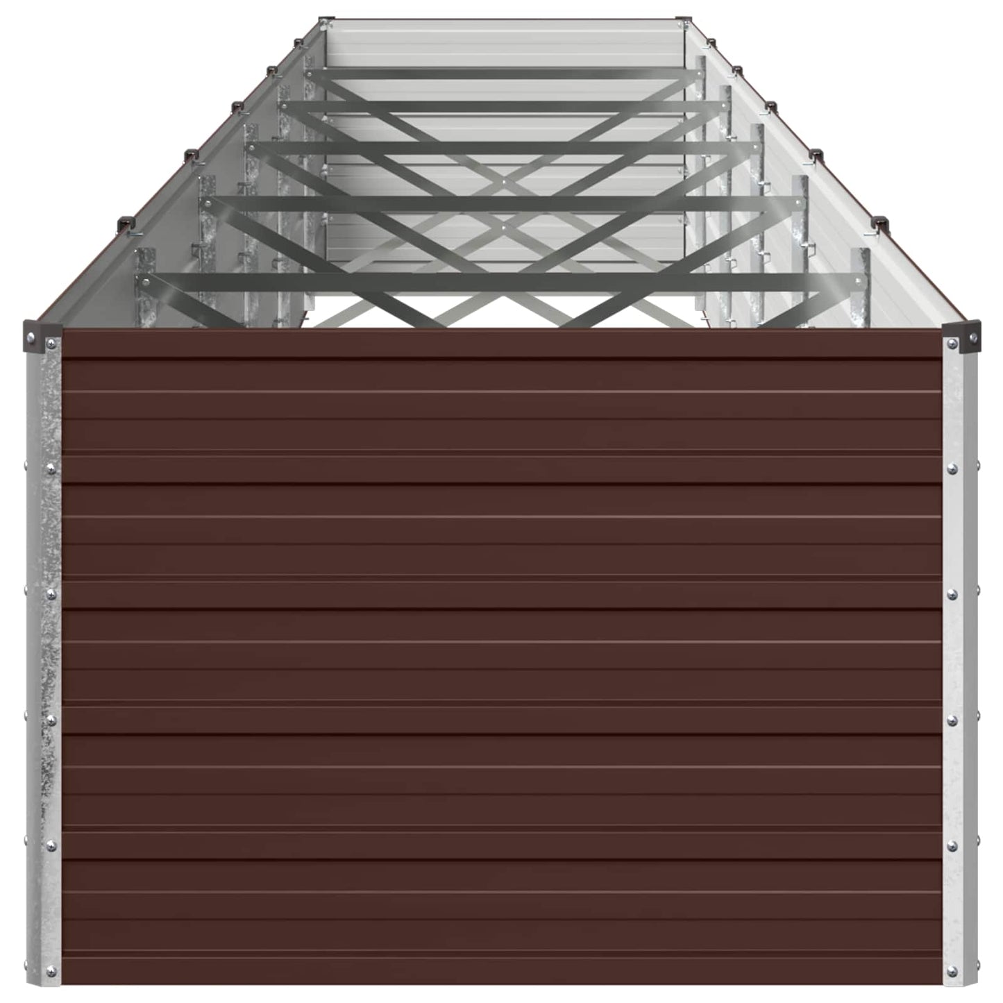 Raised Garden Bed Brown 600 x 80 x 55 cm cold-rolled steel