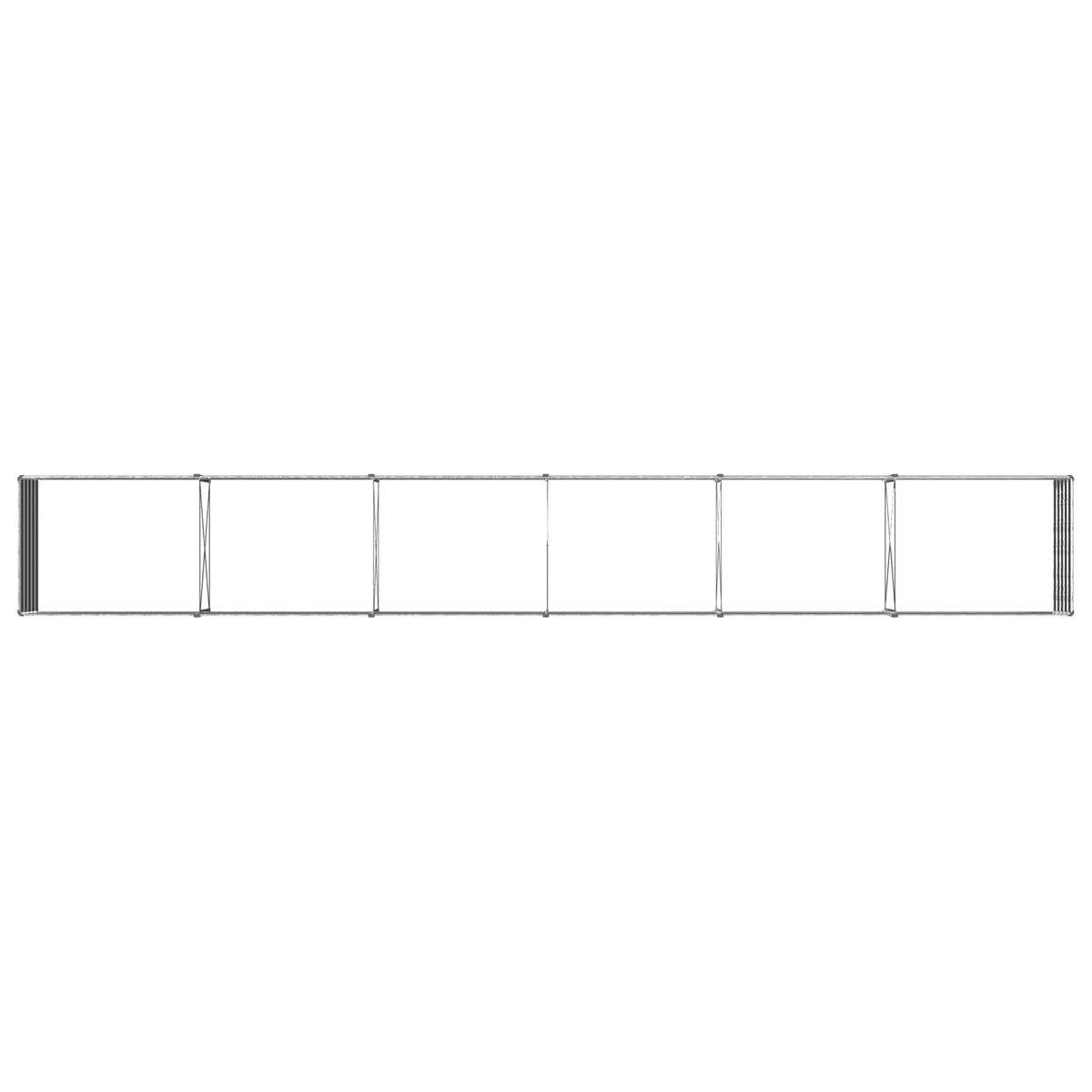 Raised Garden Bed Silver 600 x 80 x 55 cm galvanized