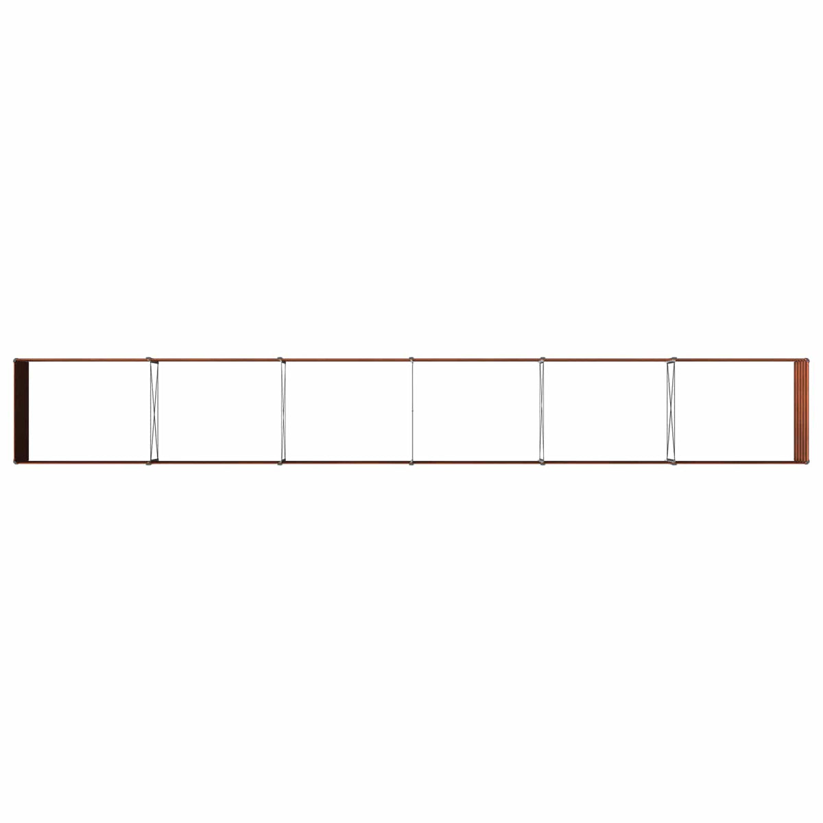 Raised Garden Bed Rusty 600 x 80 x 55 cm corton