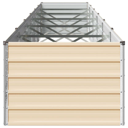 Raised Garden Bed Ivory 600 x 80 x 55 cm cold-rolled steel