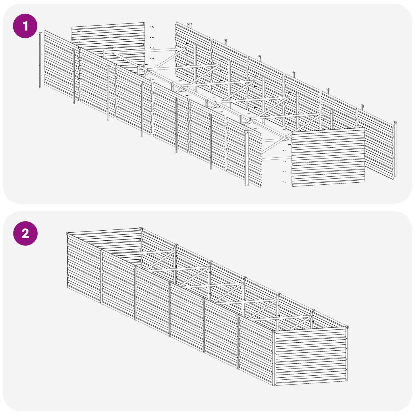 Raised Garden Bed Pastel Green 600 x 80 x 55 cm