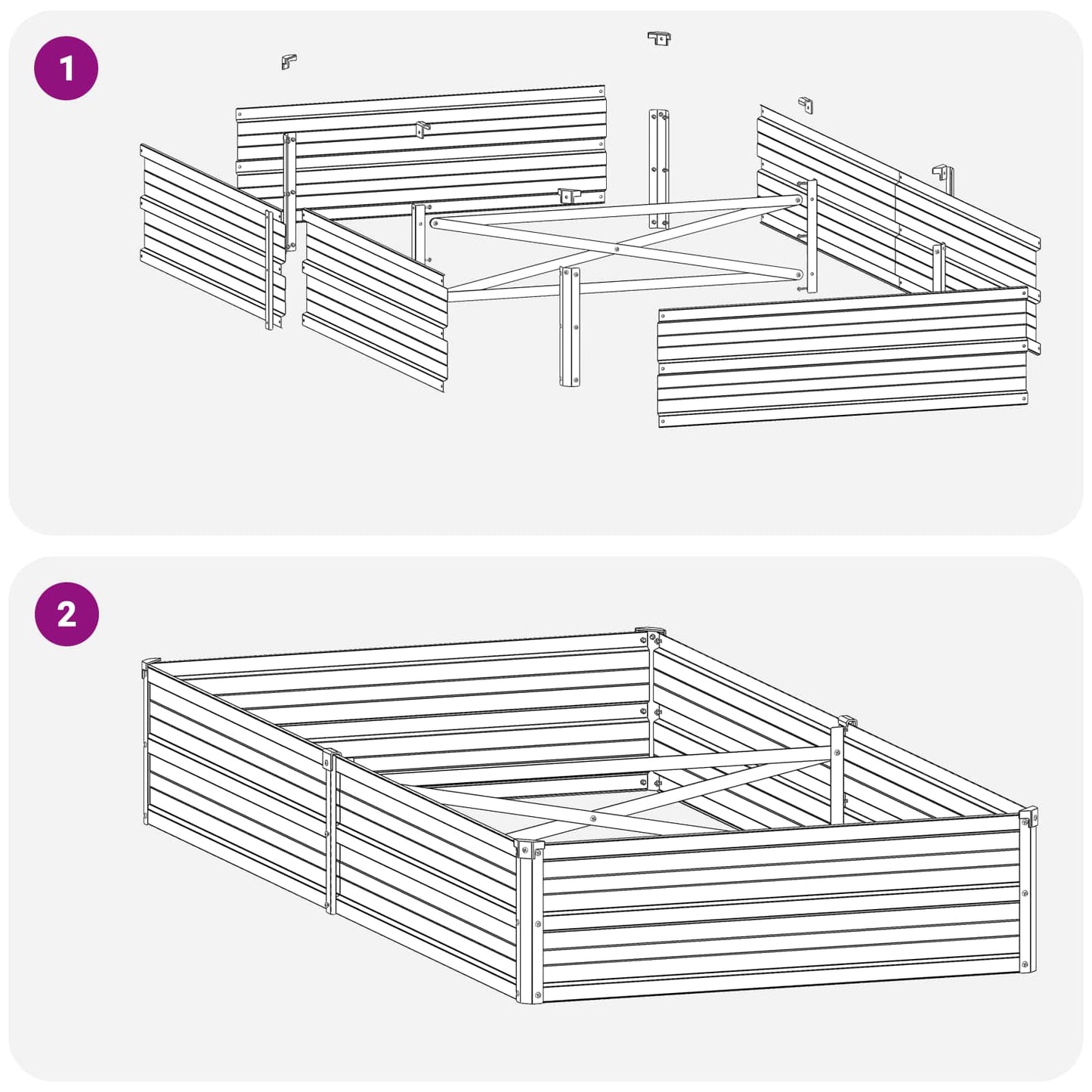 Raised Garden Bed Green 160 x 80 x 24 cm cold-rolled steeel