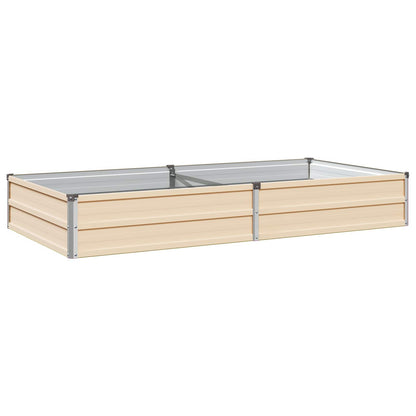 Raised Garden Bed Ivory 160 x 80 x 24 cm cold-rolled steel
