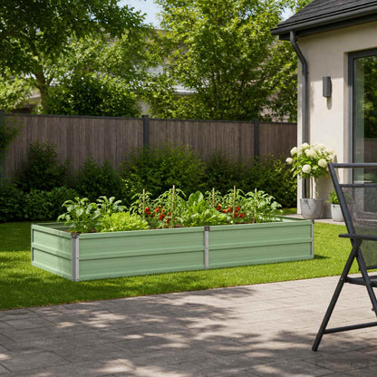 Raised Garden Bed Pastel Green 160 x 80 x 24 cm