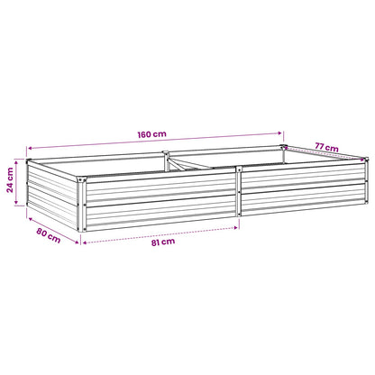 Raised Garden Bed Pastel Green 160 x 80 x 24 cm