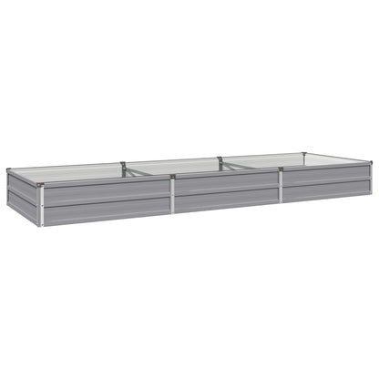 Raised Garden Bed Grey 240 x 80 x 24 cm cold-rolled steel