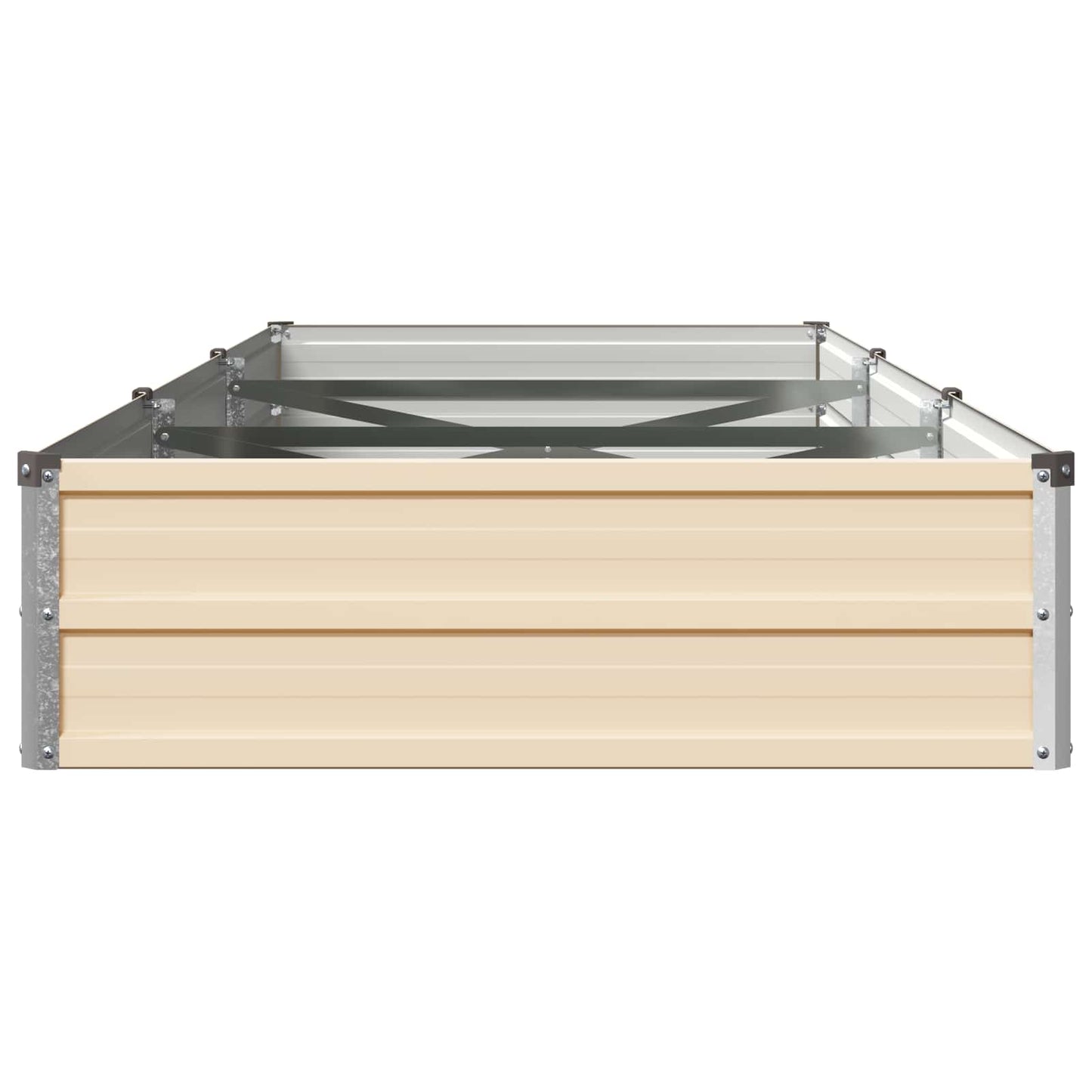 Raised Garden Bed Ivory 240 x 80 x 24 cm cold-rolled steel
