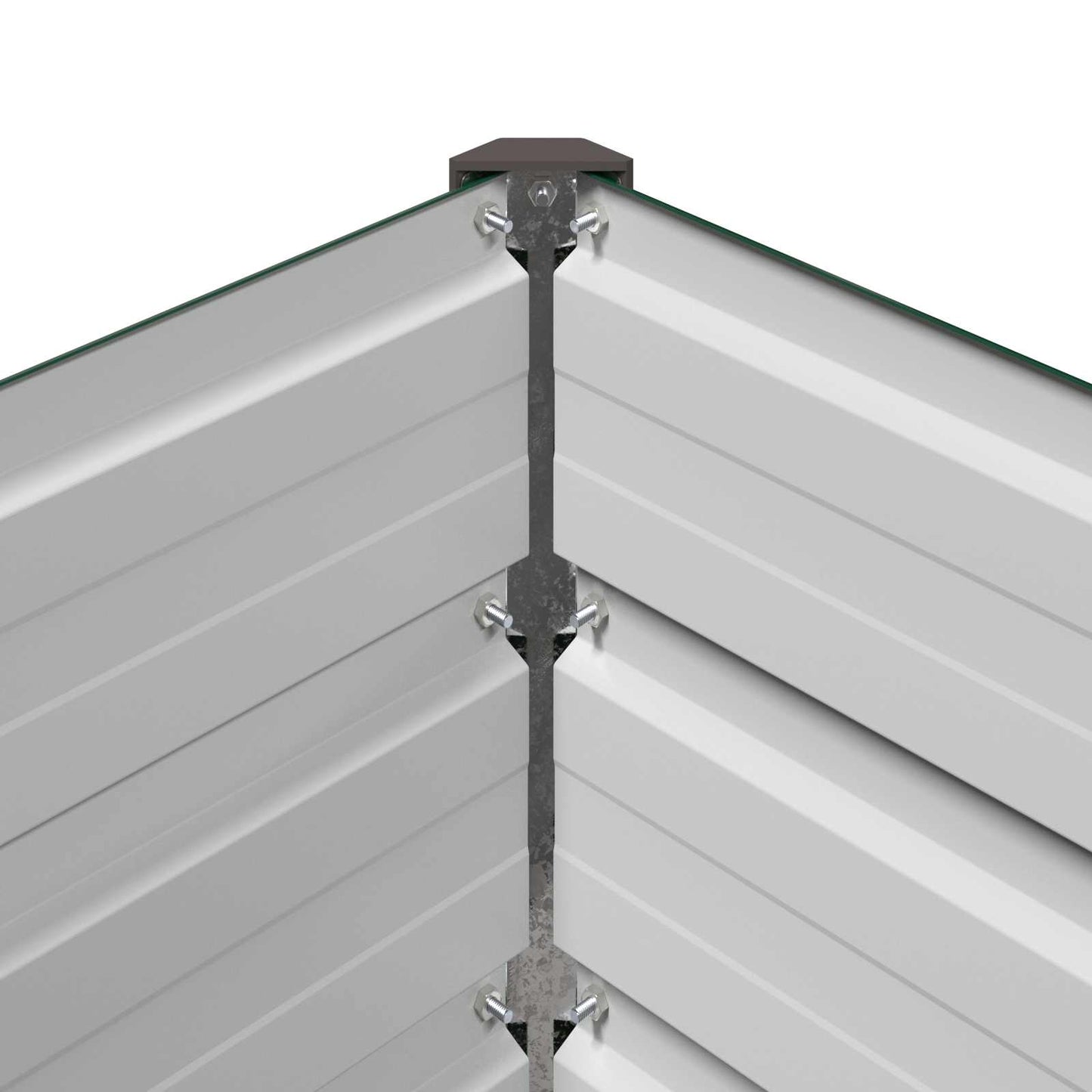 Raised Garden Bed Green 320 x 80 x 24 cm cold-rolled steeel