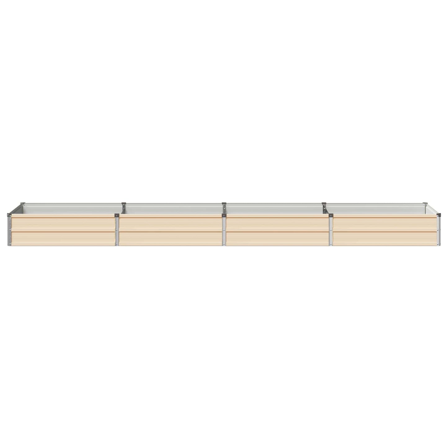 Raised Garden Bed Ivory 320 x 80 x 24 cm cold-rolled steel