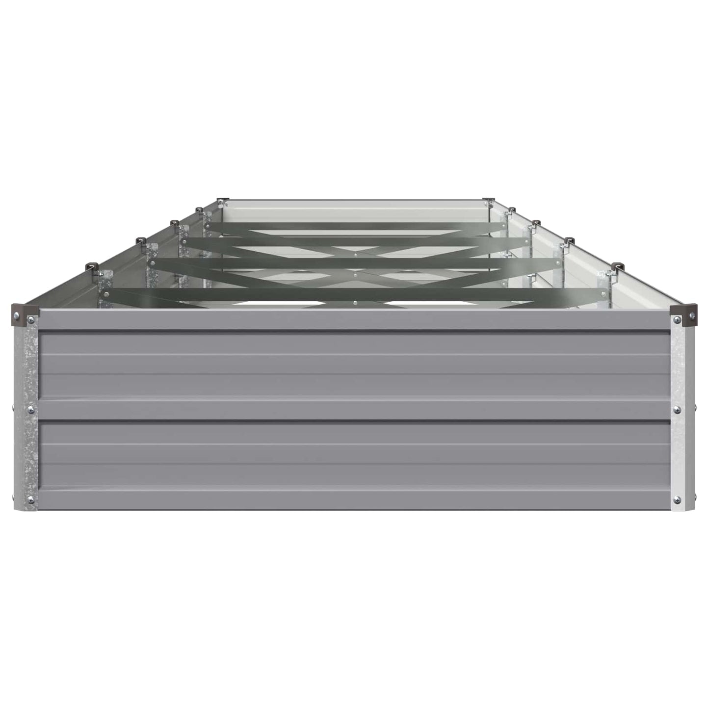 Raised Garden Bed Grey 400 x 80 x 24 cm cold-rolled steel