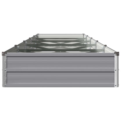 Raised Garden Bed Grey 400 x 80 x 24 cm cold-rolled steel