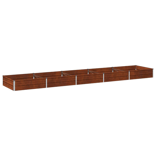 Raised Garden Bed Rusty 400 x 80 x 24 cm corton