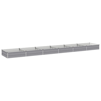 Raised Garden Bed Grey 480 x 80 x 24 cm cold-rolled steel