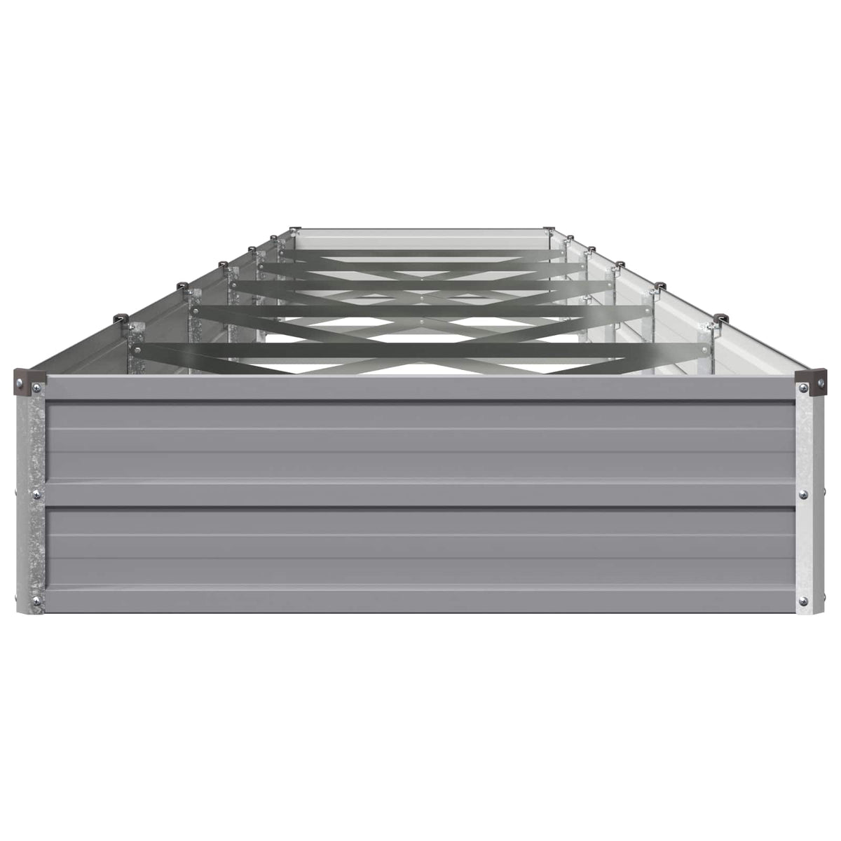 Raised Garden Bed Grey 480 x 80 x 24 cm cold-rolled steel