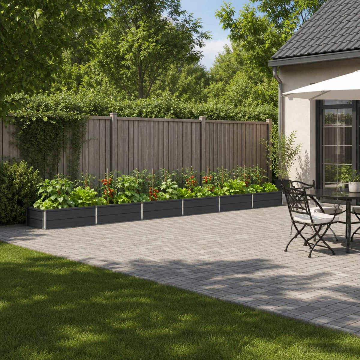 Raised Garden Bed Anthracite 480 x 80 x 24 cm cold-rolled steel