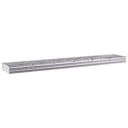 Raised Garden Bed Silver 480 x 80 x 24 cm galvanized