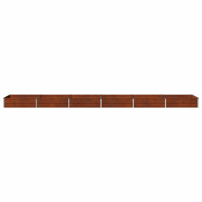 Raised Garden Bed Rusty 480 x 80 x 24 cm corton
