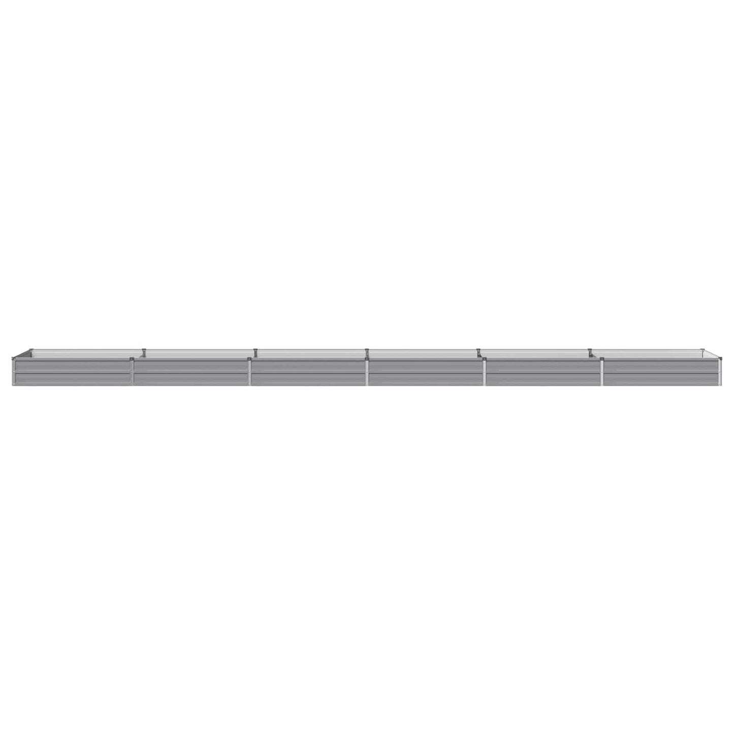 Raised Garden Bed Grey 600 x 80 x 24 cm cold-rolled steel